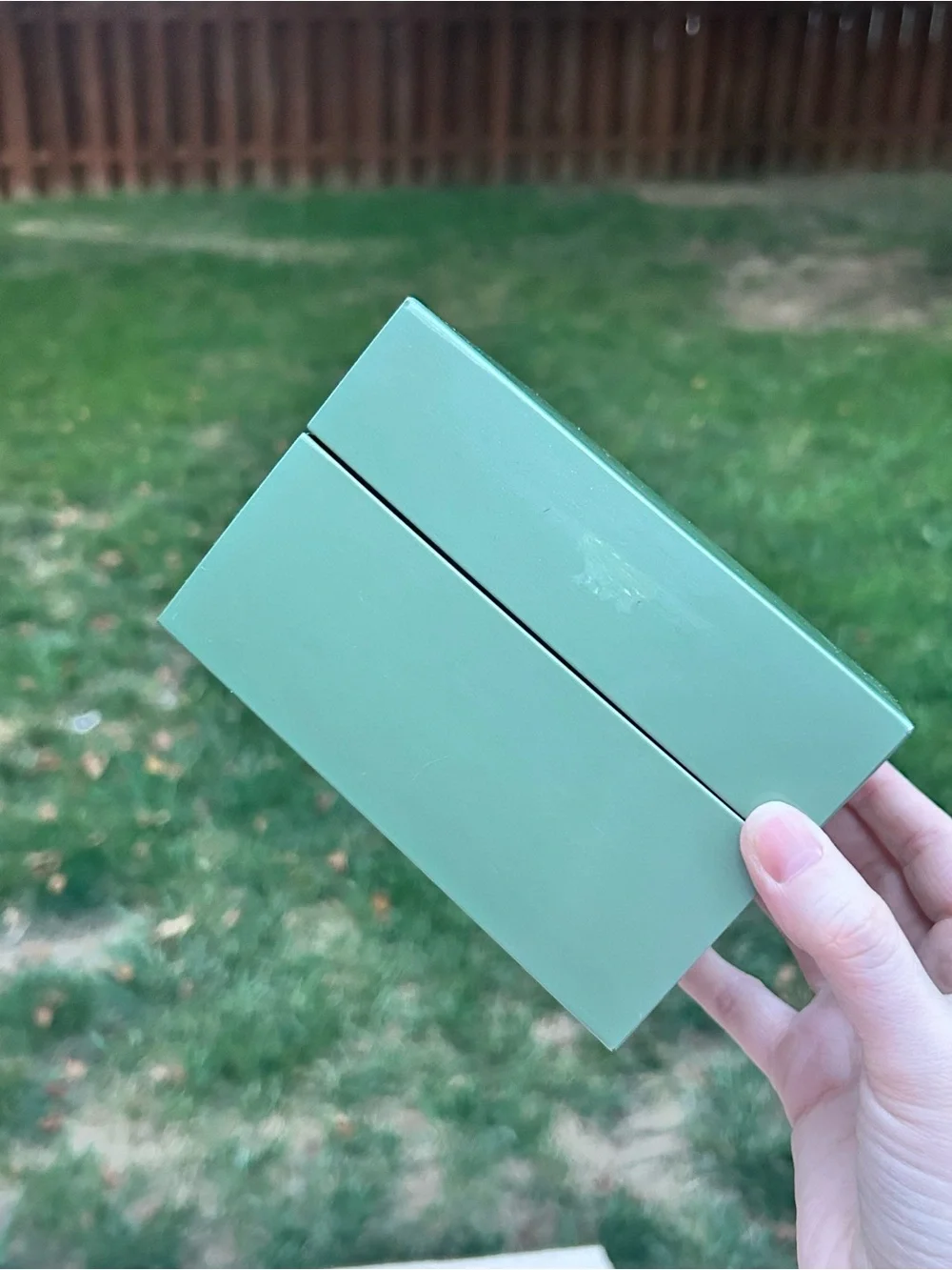 Vintage Metal Index Recipe Holder Green